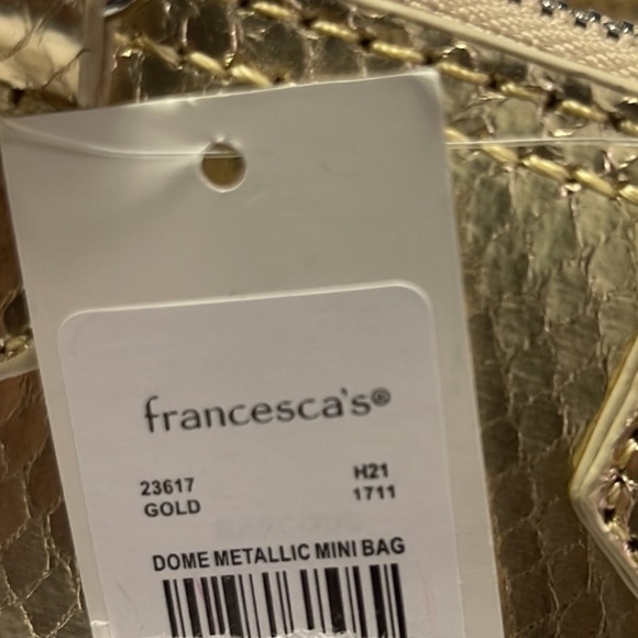 Brand new with tags Woman’s Francesca’s dome metallic mini bag. - Picture 16 of 16